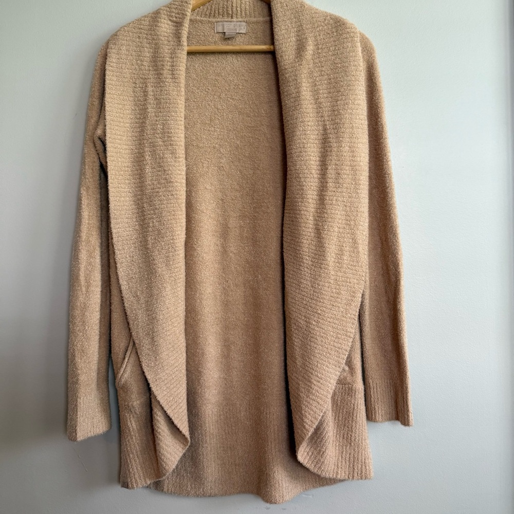 Barefoot Dreams CozyChic Lite Circle Cardigans size XS/S tan EUC